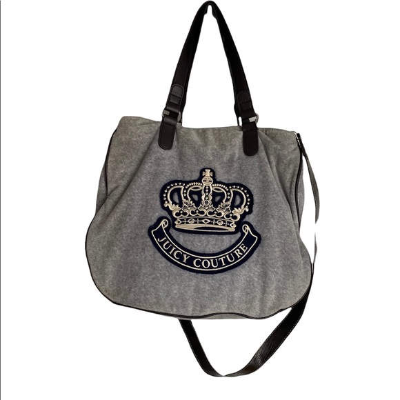 Juicy Couture Handbags - JUICY COUTURE GREY VELOUR BAG